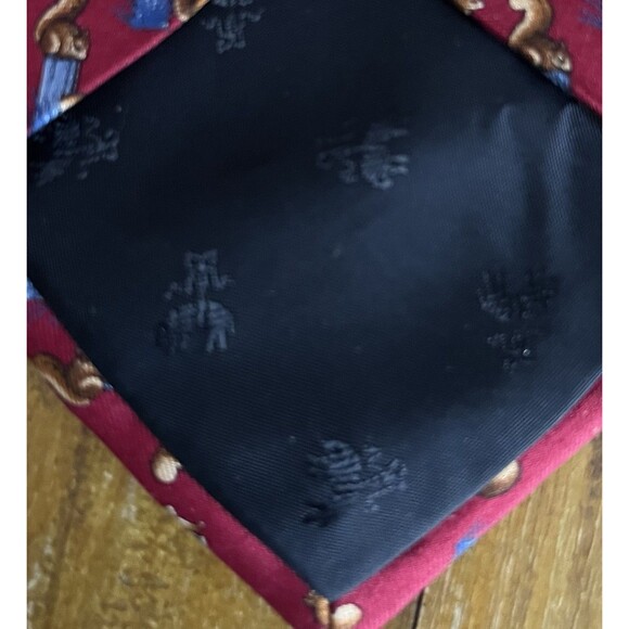 VTG 2 Brooks Brothers Italian 100% Silk Animal Print Mens Ties Chipmunk Seagull - Picture 5 of 8